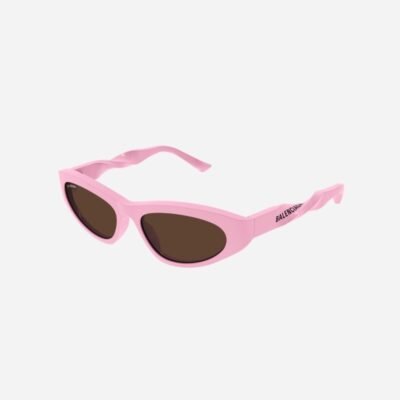 Balenciaga baby pink twist cat eye sunglasses - Lux Studios