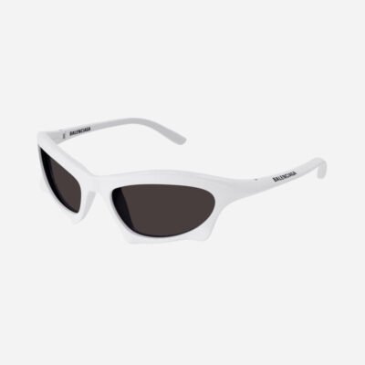 Balenciaga Bat rectangle sunglasses in white - Lux Studios