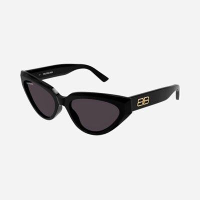 Balenciaga black cat-eye sunglasses with BB logo - Lux Studios