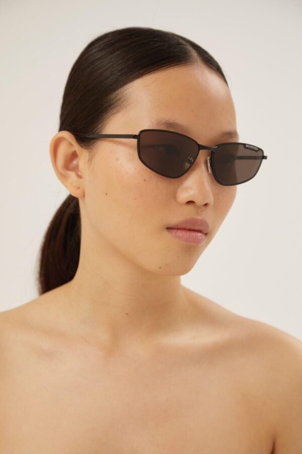 Balenciaga black metal cat eye sunglasses - Lux Studios