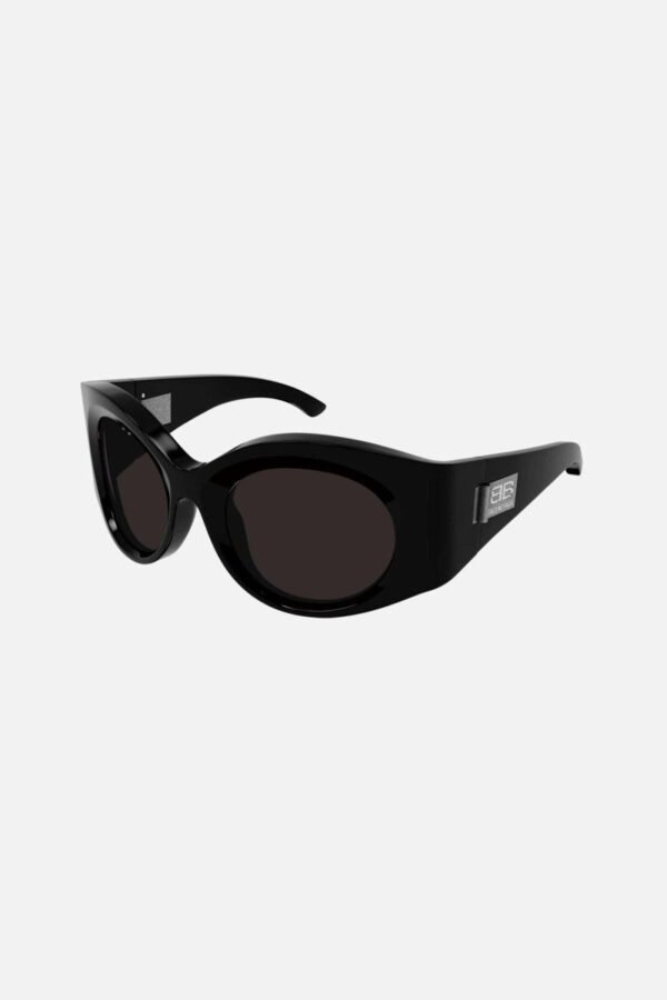 Balenciaga black oval bold sunglasses - Lux Studios