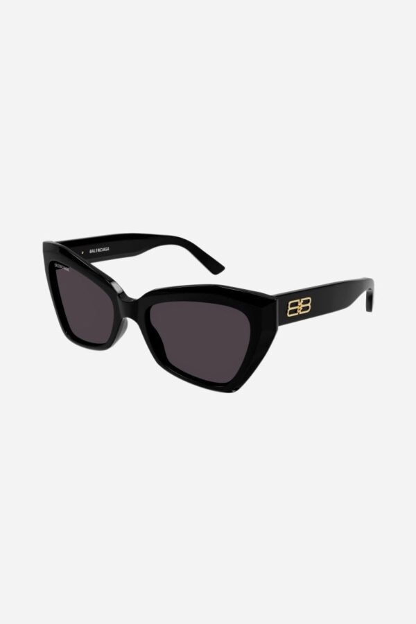 Balenciaga black oversize cat-eye sunglasses with BB logo - Lux Studios