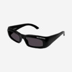 Balenciaga black rectangular sunglasses - Lux Studios