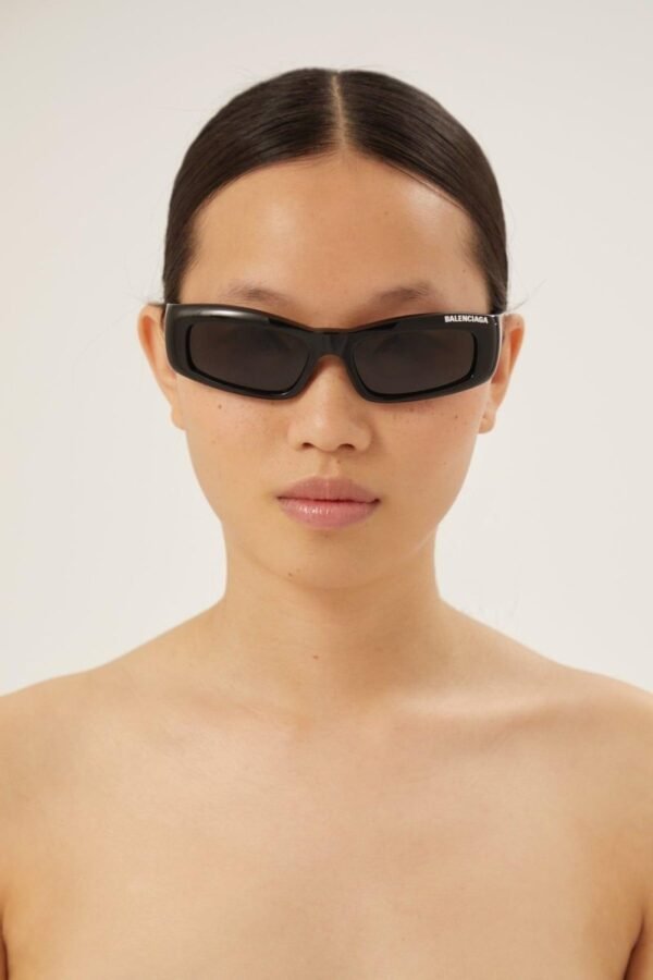 Balenciaga black rectangular sunglasses - Lux Studios