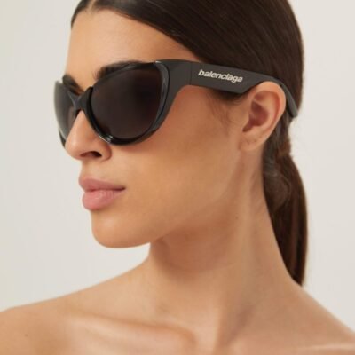 Balenciaga black wrap around sunglasses - Lux Studios