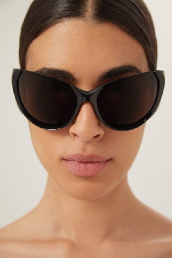 Balenciaga black wrap around sunglasses - Lux Studios