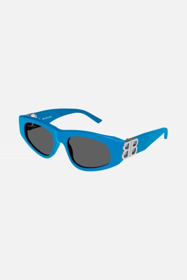 Balenciaga blue and silver cat-eye BB sunglasses - Lux Studios