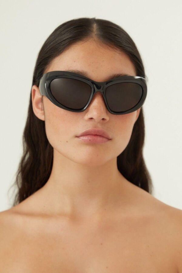 Balenciaga bold wrap around black sunglasses - Lux Studios