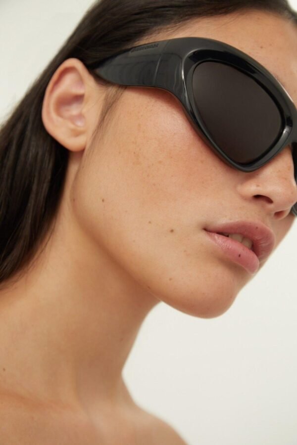 Balenciaga bold wrap around black sunglasses - Lux Studios