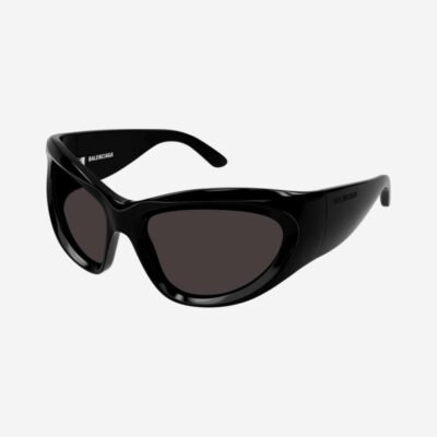 Balenciaga bold wrap around black sunglasses - Lux Studios