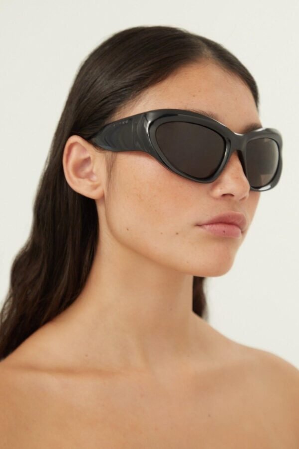 Balenciaga bold wrap around black sunglasses - Lux Studios