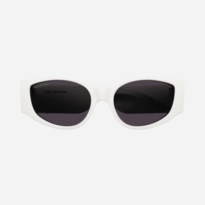 Balenciaga chunky white sunglasses - Lux Studios