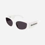 Balenciaga chunky white sunglasses - Lux Studios