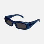 Balenciaga dark blue rectangular sunglasses - Lux Studios