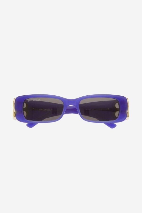 Balenciaga Dynasty micro violet sunglasses featuring BB logo - Lux Studios