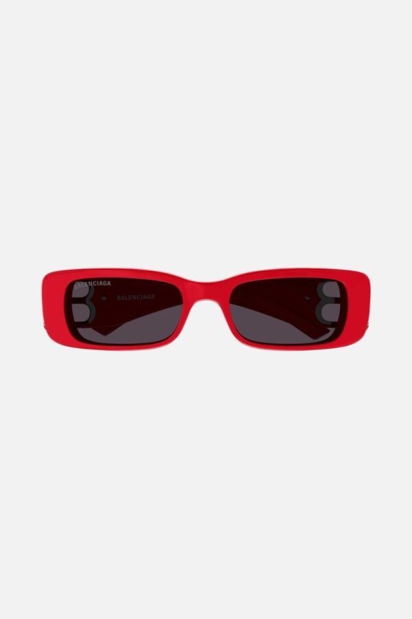 Balenciaga Dynasty red sunglasses featuring BB logo - Lux Studios