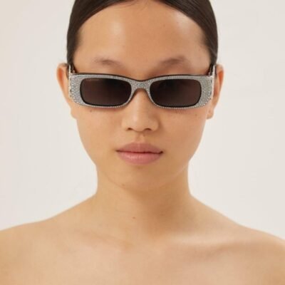 Balenciaga Dynasty sunglasses with Swarovski featuring BB logo - Lux Studios