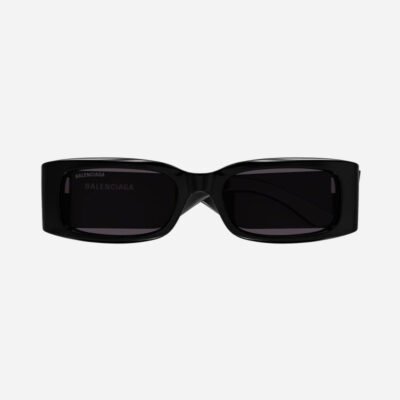 Balenciaga MAX rectangular flat sunglasses in black - Lux Studios