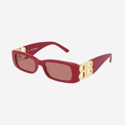 Balenciaga micro red sunglasses featuring BB logo - Lux Studios