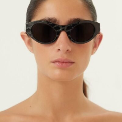 Balenciaga oval femenine black sunglasses - Lux Studios