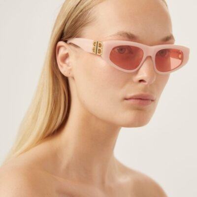 Balenciaga pink cat-eye BB sunglasses - Lux Studios