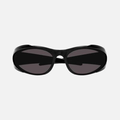 Balenciaga reverse Xpander wrap rectangle black sporty sunglasses - Lux Studios