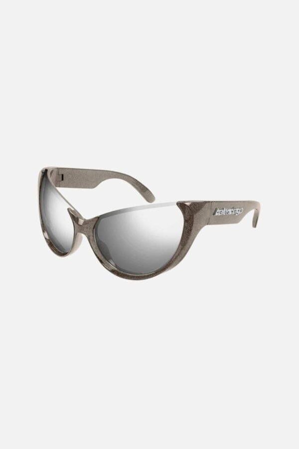 Balenciaga silver wrap around sunglasses - Lux Studios