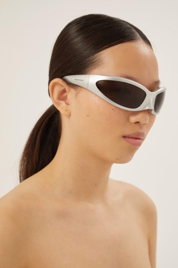 Balenciaga Skin Cat sunglasses in silver - Lux Studios