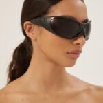 Balenciaga Skin XXL Cat sunglasses in black - Lux Studios