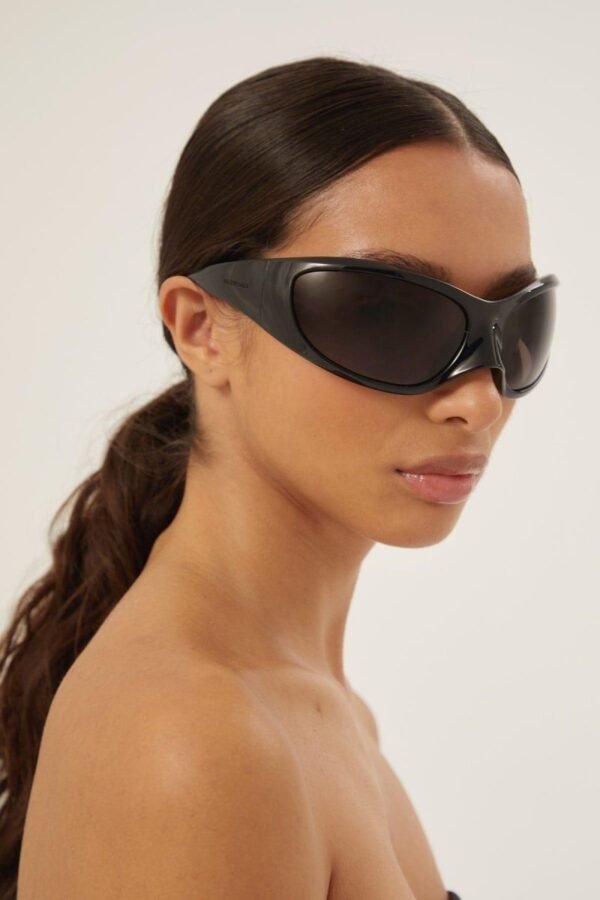 Balenciaga Skin XXL Cat sunglasses in black - Lux Studios