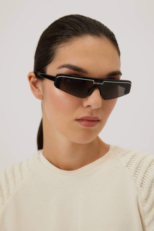 Balenciaga unisex flat mask with brand logo sunglasses - Lux Studios