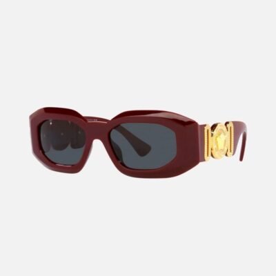 Versace biggie bold sunglasses in burgundy with iconic jellyfish - Lux Studios