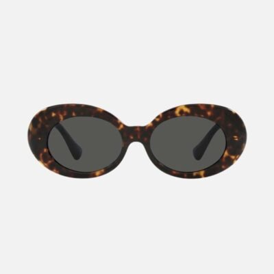 Versace biggie oval sunglasses in havana with iconic jellyfish - Lux Studios